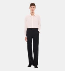 Pantalon smoking large en twill de laine Fursac