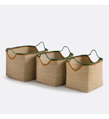 Lot de 3 paniers aux contours et biais colorés La Redoute Interieurs