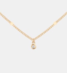Collier chaîne Pure | Essentielle en Plaqué Or avec diamant blanc La Garçonne Diamant