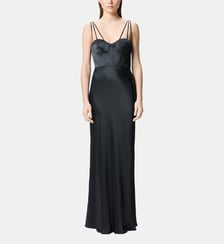 Robe longue élégante en satin brillant Pinko