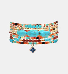 Bracelet manchette multiliens perles avec pendentif FALLEN Hipanema