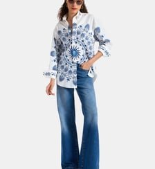 Chemise Better Than Your Boyfriend's Shirt Olympus Placée Cream La DoubleJ
