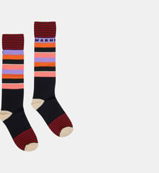 Chaussettes à rayures avec logo Marni