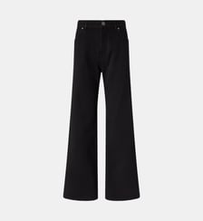 Jeans à jambes larges avec fermetures éclair latérales Pinko