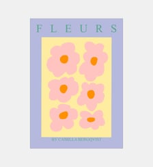 Poster   Fleurs gul - Camilla Bergqvist Poster & Frame