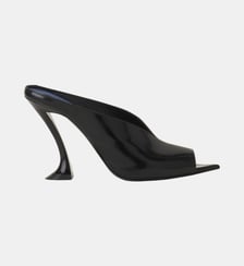 Mule Midnight Step En Cuir Verni Lanvin