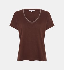 T-shirt V en lin à lurex - MIRANA Gerard Darel