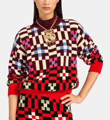 Pull Byte Turtleneck Multicolor Pink/Blue Burgundy La DoubleJ