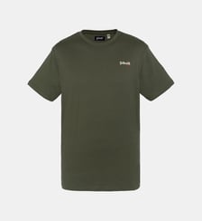 T-shirt brodé gris chiné Schott