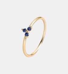 Bague en or jaune 9K avec saphirs bleus Aristocrazy