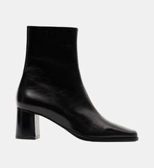 Carlo - Bottines En Cuir Nappa Souple Noir Parallèle