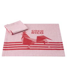 Lot de 2 serviettes Coco-Rico 100% coton Le Jacquard Francais