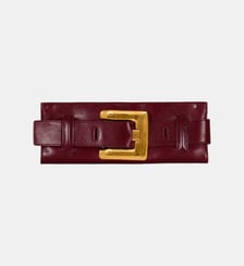 Pochette Anthem en cuir de veau Balmain