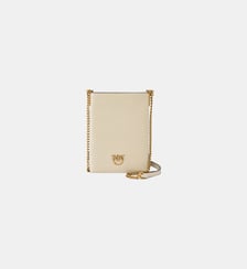 étui pour smartphone à bandoulière en cuir Pinko