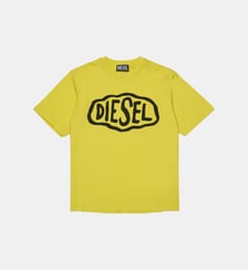 T-shirt à col rond avec logo Diesel Kids