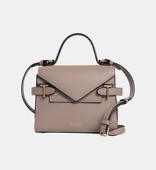 Petit sac à main double rabat Emilie en cuir grainé Le Tanneur