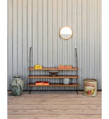 Étagère en bois et métal noir Gaëlle N°1469- Produit chiné Debongout