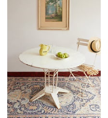 Table de jardin Art déco en métal patiné Romy N°1598 - Produit chiné Debongout