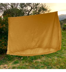 Drap plat en gaze de coton, SIMPLEMENT GAUFRÉ Blanc Cerise