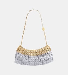 Sac clutch 1969 skyline en métal bicolore Rabanne