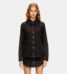 Chemise en denim avec coutures contrastées. Diesel