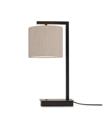 Lampe de Table Boston - Noir/Naturel - 18x18x44cm It's About Romi