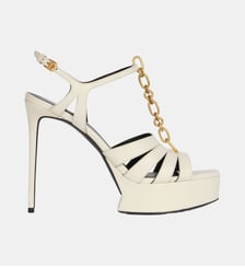 Sandales Sync à plateforme en cuir lisse Balmain