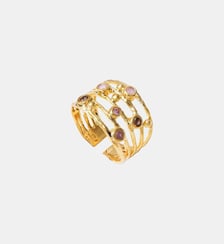 Bague verte plaquée or - drib deluxe Caroline Najman