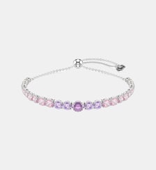 Bracelet Matrix, Dégradé de tailles rondes, Métal rhodié Swarovski