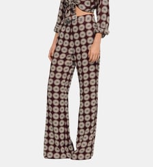 Pantalon fluide à imprimé fleuri Sandro