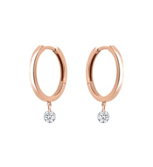 Créoles 360° - 2 diamants, poids total 0,40ct approx. - Or 750‰ La Brune & La Blonde
