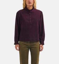 Blouse en velours côtelé à volants - LORRAINE Pablo