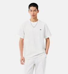 T-shirt jacquard monogramme Lacoste