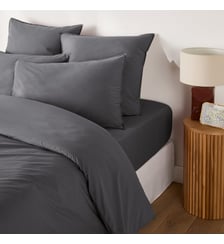 Housse de couette unie en coton lavé La Redoute Interieurs