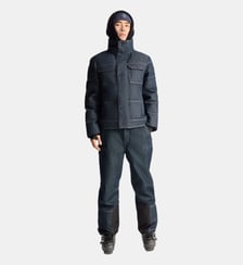 Doudoune carlo denim col capuche coupe regular Fusalp