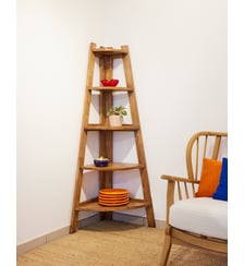 Étagère d'angle en bois Gaëlle N°706- Produit chiné Debongout