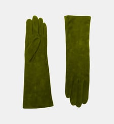 Gants Christina Sued Femme Cuir Doublés Soie Agnelle