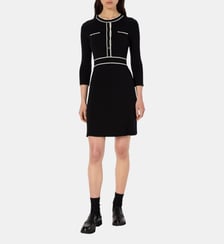 robe courte en maille bicolore - lani Gerard Darel