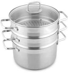 Cuiseur vapeur 24cm inox avec couvercle Essentiel B