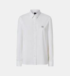 Chemise en popeline à broderie Pinko