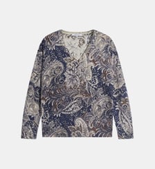 Pull V imprimé en laine - RHEA Gerard Darel