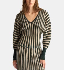 Basil haut en lurex à rayures multicolores Momonì