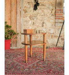 Table d'appoint aux pieds en laiton Francine N°1586- Produit chiné Debongout