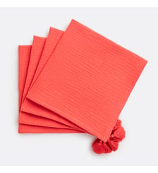 Lot de 4 serviettes de table gaze de coton La Redoute Interieurs