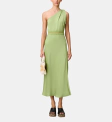Robe longue satinée dentelle Claudie Pierlot