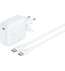 Chargeur secteur 100W GaN USB-C repliable Blanc Belkin