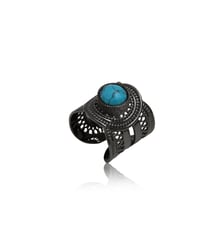 Bague medium ajustable anthracite   - Noor Satellite