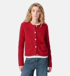 Cardigan tricot mousseux 100% laine Ikks