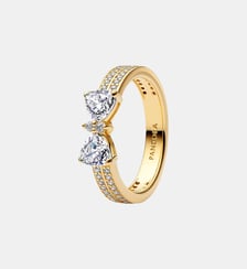 Bague Double Rang Nœud Scintillant Pandora