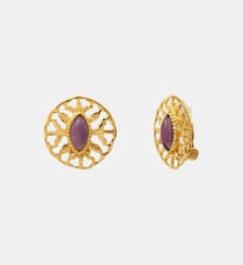 Boucles d'oreilles clips   doré à l'or fin - Arizona Dream Satellite